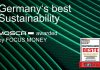 Mosca honored as the most sustainable company in mechanical engineering Mosca tops the list of winners in the “Mechanical and Plant Engineering” category of “Germany’s Best – Sustainability,” awarded by Focus Money
