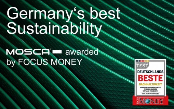 Mosca tops the list of winners in the “Mechanical and Plant Engineering” category of “Germany’s Best – Sustainability,” awarded by Focus Money