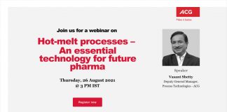ACG to host webinar on hot-melt processes ACG