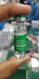 Covishield vaccine in a Schott Fiolax vial Photo Schott Glass