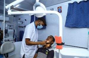 Medical treatment inside the hospital on wheels.           Photo: Lotustmt