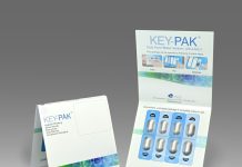 Key-Pak child-resistant blister card’s f=1 version Key-pak